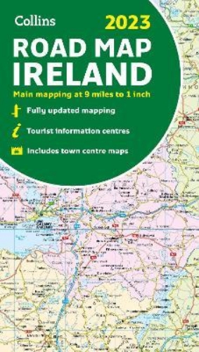 Picture of 2023 Collins Road Map of Ireland: Folded Road Map (Collins Road Atlas)